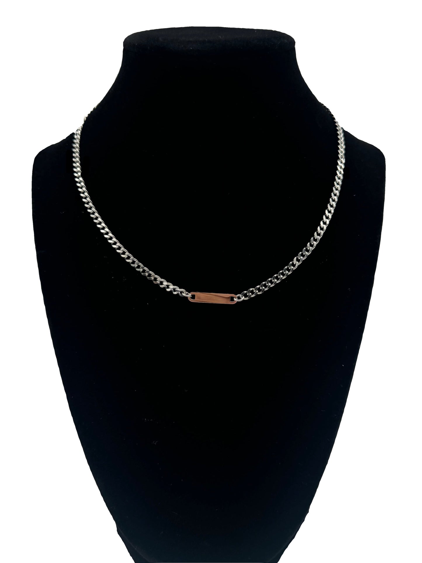Curb Chain Bar Necklace
