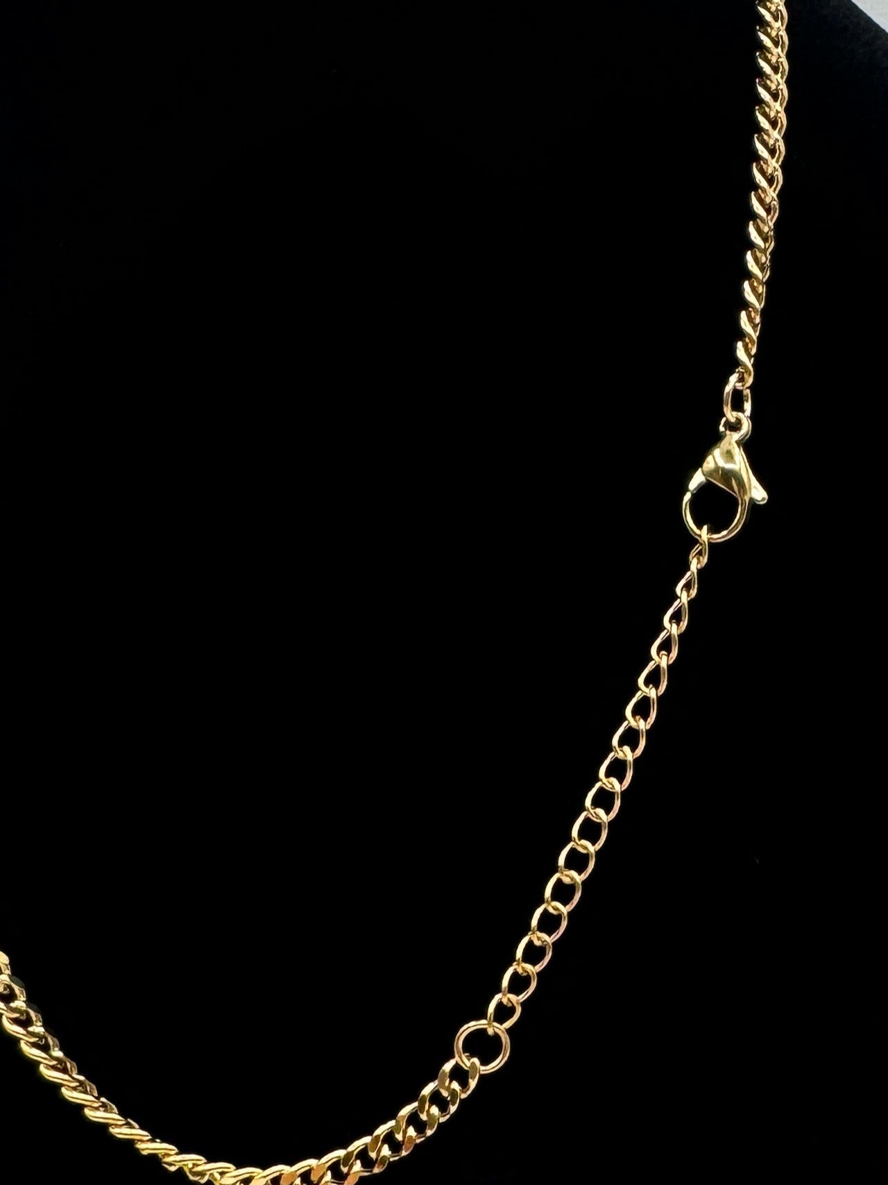 Curb Chain Bar Necklace