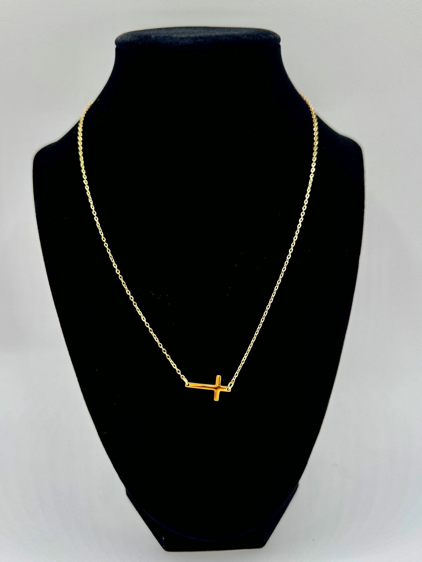 Horizontal Cross Necklace