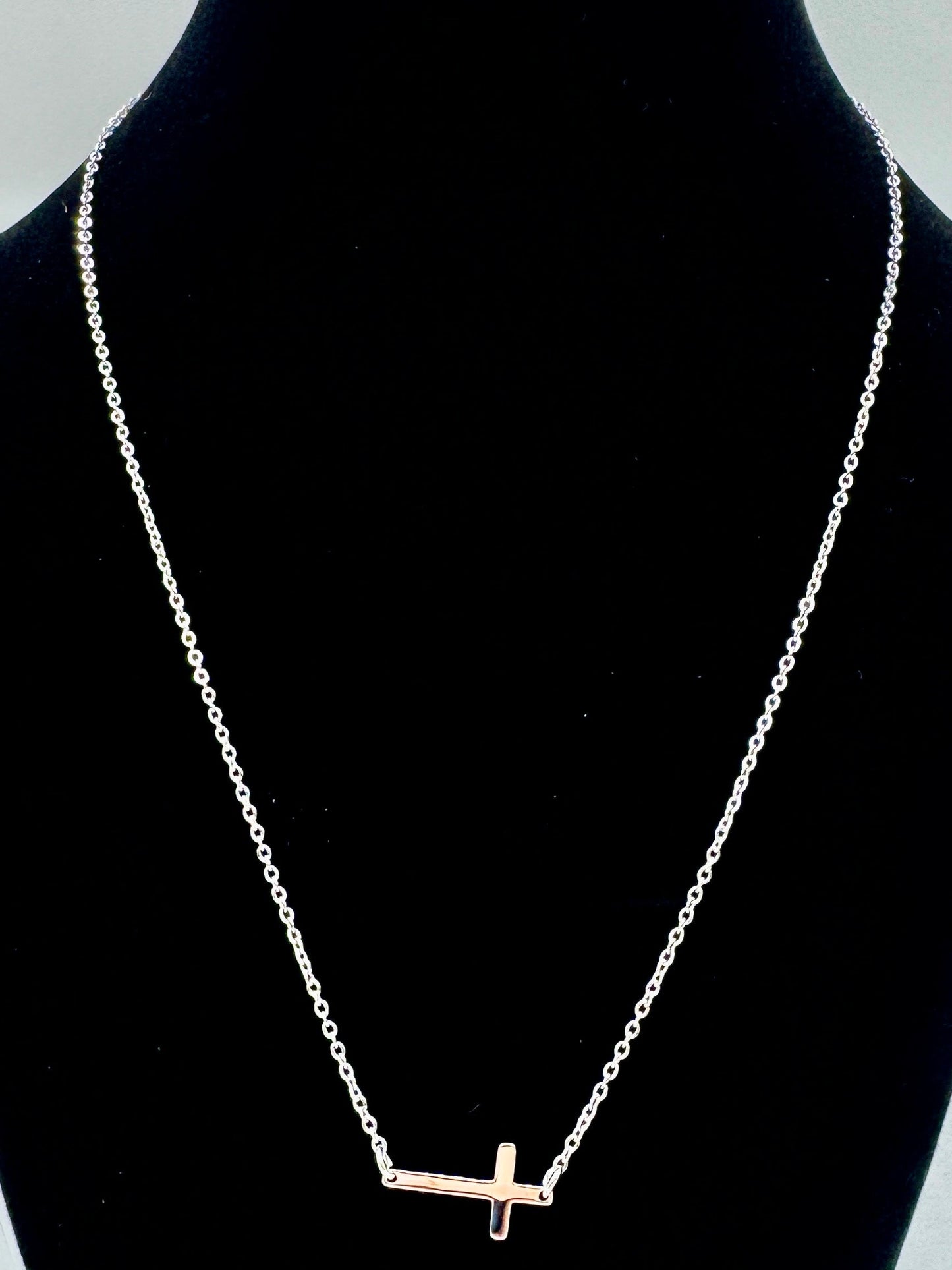 Horizontal Cross Necklace