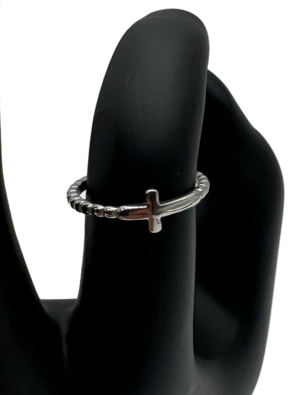 Beaded Cross Ring