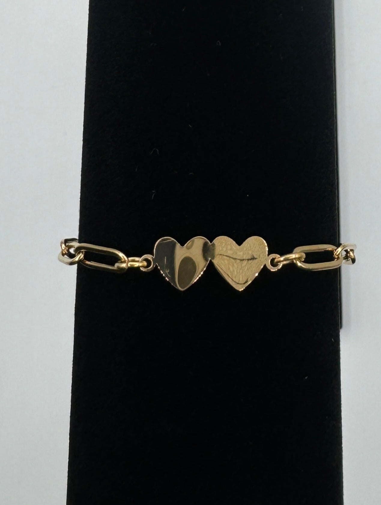 Twin Heart Paperclip Bracelet