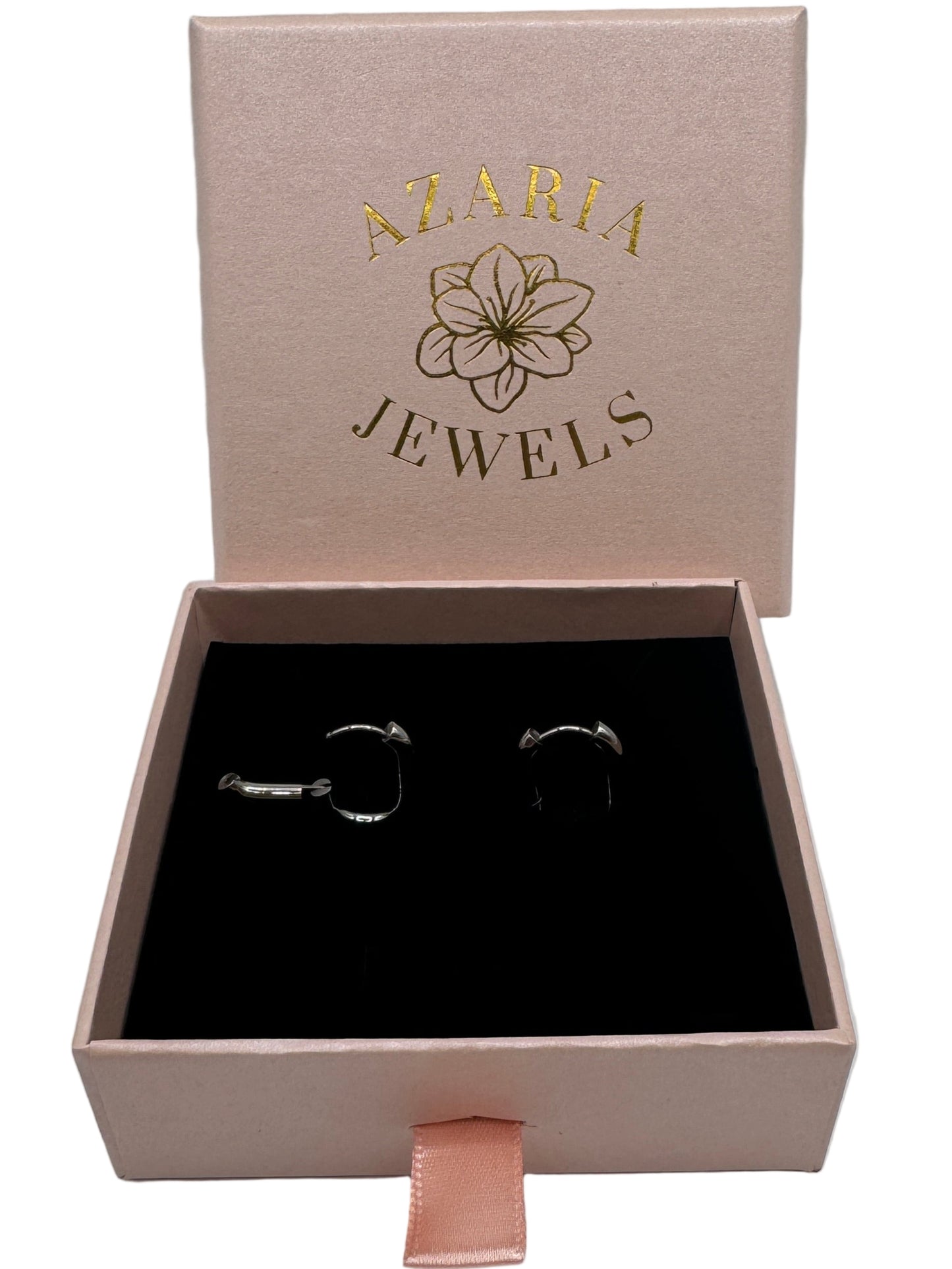 Rounded Rectangle Huggie Earrings