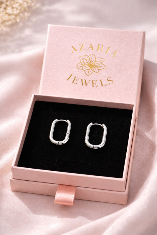 Oval Huggie Earrings