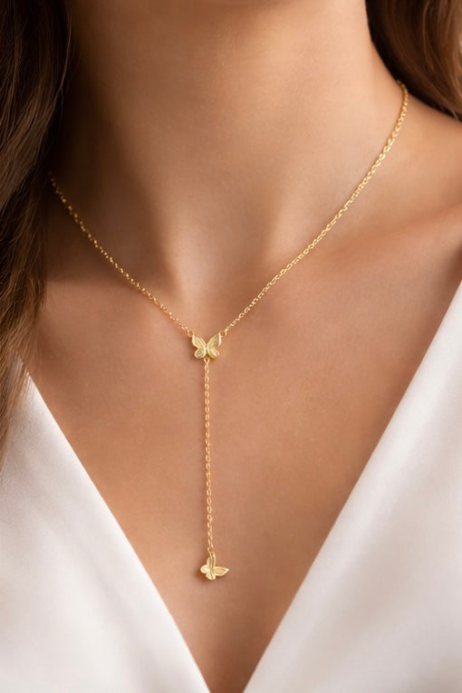 Butterfly Lariat Necklace