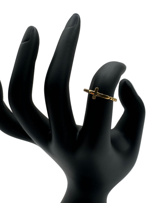 Beaded Cross Ring